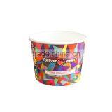 Single Wall Printed Double PE Custom Design Paper Cup Ice Cream Cup With Lid thumbnail-2