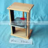 Handmade desktop commercial used solid wooden cd racks wholesale