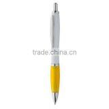 Popular White Promotional Pen With Coloured Rubber Grip Ans Shiny Chrome Parts thumbnail-5
