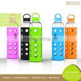 Handmade Promotion Pyrex Glass Water Bottle for Sports BPA Free thumbnail-1