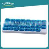 Toprank Factory Supply Portable Plastic Medicine Pill Storage Organizer 31 Day Monthly Pill Box With Pop-out Compartment Pods thumbnail-2