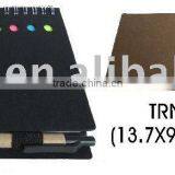 Recycled Hardcover Spiral Notebook With Stickers