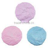 Best Sell 100% Waterproof PE Polyester Adult Shower Cap thumbnail-2
