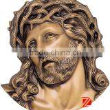 Bronze Jesus Head Relief Statues for Church Wall Decoration thumbnail-1