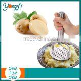 Potato Masher and Ricer 18/8 Stainless Steel 9 Inches Fruit and Vegetable Crusher thumbnail-1