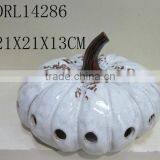 Hollow Pumpkin Ceramic Lantern Festival Holloween Decorations thumbnail-5