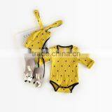 Free Hat as Gift Baby Bodysuits 100% Cotton Soft Baby Rompers thumbnail-4
