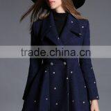 New Arrival Women Chic Fashion Long Cashmere Coat OEM Service thumbnail-2