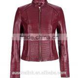 Autumn Custom Short Style Washed Sheep Leather Jacket Fashion Design thumbnail-2