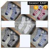 Japanese Style Autumn Winter Melange Color Striped Pattern Cotton Socks Men thumbnail-1