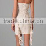 Hot Selling Fringe Bandage Dress Rayon Knitted Elatic Bandage Dress Backless Bandage Bodycon Dress Party Dresses thumbnail-3