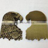 antique brass owl shape logo charms custom own brand logo metal charms for office decorations