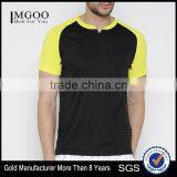 Men Black Solid Round Neck T-Shirt Solid Tee With Custom Printed Detail Summer Quick Dry Sport Tee thumbnail-1