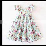 Lastest Designs Baby Cotton Frocks Girl Floral Patterns Printed Dress Girls Party Birthday Dresses Clothes Wear thumbnail-3