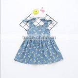Wholesale Handmade Girl Party Dress Children Frocks Stripe Designs Ruffle Sleeve Baby Girls Clothing thumbnail-4