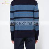 Stripe Crewneck Long Sleeve Pattern Knitted Sweater Pullover For Men thumbnail-2