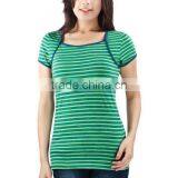 TEEN GIRLS STRIPED T SHIRT WITH RAGLAN SLEEVES