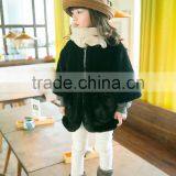 Girls Winter Coats Kids Faux Fur Jackets Children Outerwear Fashion Brand O-Neck Flower Decoration Clothing New 2016 thumbnail-2