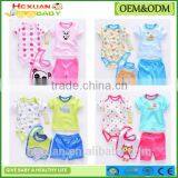 OEM Factory or Stocked Designs 4pcs/set 100% Cottonbaby Romper Set Matching With Baby Bibs and Socks thumbnail-1