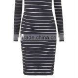 Hot Long Sleeves Stripe Pregnant Women Images Bodycon Maternity Dresses thumbnail-6