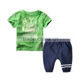 Wholesale Summer Cotton Printing Boys Kids Clothes Clothing Set thumbnail-5