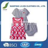 High Quality Wholesale 100% Cotton Cute Girls' Two-Piece Dress Set,Kids Clothes Set thumbnail-1