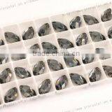 Black Diamond Flat Back Crystal Stones, Sew on Rhinestones,sew on Stones thumbnail-1