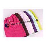 Durable 100% Polyester Microfiber Head Towel Wrap Solid Color With Lace thumbnail-1