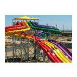 Custom Huge Fiber Glass Open Spiral Water Slide Theme Park Equipment