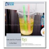 Disposable Custom Printed Clear Plastic Cup With Lid and Straw