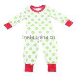 2016 Yawoo Pink Polka Dots Long Sleeve Christmas Tree Embroidery Sleepwear Outfit Christmas Pants Set thumbnail-4