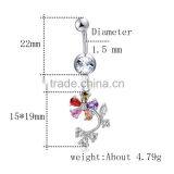 Button Wholesale Body Jewelry Gem Belly Ring thumbnail-1