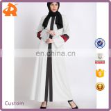 Front Open Dubai Abaya Wholesale,White Long Sleeve Maxi Dress,Latest Design Muslim Dress