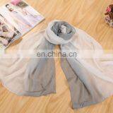 Custom Simple Gradient Ramp Silk Scarf Sunshade Voile Scarf thumbnail-1