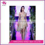 Popular Plain Dyed Solid Color Stiff Satin Silk Organza Wedding Fabric for Dress