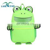 Cute Frog Child Kids Backpack, Zoo Animal School Backpack thumbnail-1