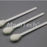 LATEST DOUBLE HEADED FOAM SWABS WITH WHITE PLASTIC HANDLE