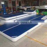 Taekwondo 8m 10m 12m 15m Yellow Surface Black Side Factory Custom AirTrack Tumbling Inflatable Mat Gym Air Track for Gym thumbnail-5