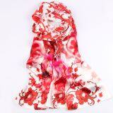 Beautiful Wholesale Women Long Custom Silk Scarf Printing 100% Silk Scarf thumbnail-3