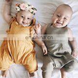 Ins 2019 SUMMER Girls Romper Newborn Baby Girl Romper Jumpsuit Baby Boy 3colors Free Ship thumbnail-1