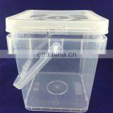 Transparent Plastic Square Bucket Food Grade With Handle and Lid thumbnail-4