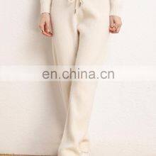 Women Casual Plain Knit Cashmere Jogger Pants With Drawstring thumbnail-5