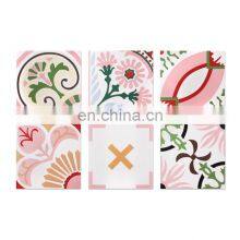 Pink Kitchen Bathroom Balcony Non-slip Wear-resistant Parquet Floor Tiles thumbnail-5