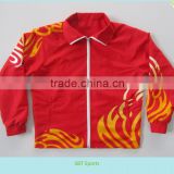 Sublimation dri fit Custom digital print netball jacket,red