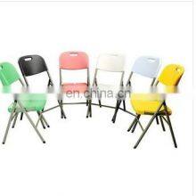 Simple Portable Dining Table and Chair Portable Backrest Outdoor Leisure Conference Plastic Folding Chairs thumbnail-5