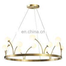 Simple Modern Style Ceiling Chandelier Bedroom Indoor Decor Hotel Home Ring Round LED Pendant Light thumbnail-1