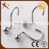 Nickel stain bathroom shower curtain liner hook rings