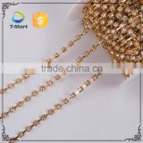 Wholesale colorful crystal rhinestone gold and silver metal handbag chain