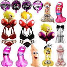 Bulk Bachelorette Foil Balloon Sets - Sexy Underwear Shape Hen Night Decor thumbnail-3