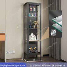 High Grade Contemporary Tall Glass Display Shelf With Power Cord Reserve for DIY External LED Upgrade- Manufacturer for Canada thumbnail-2